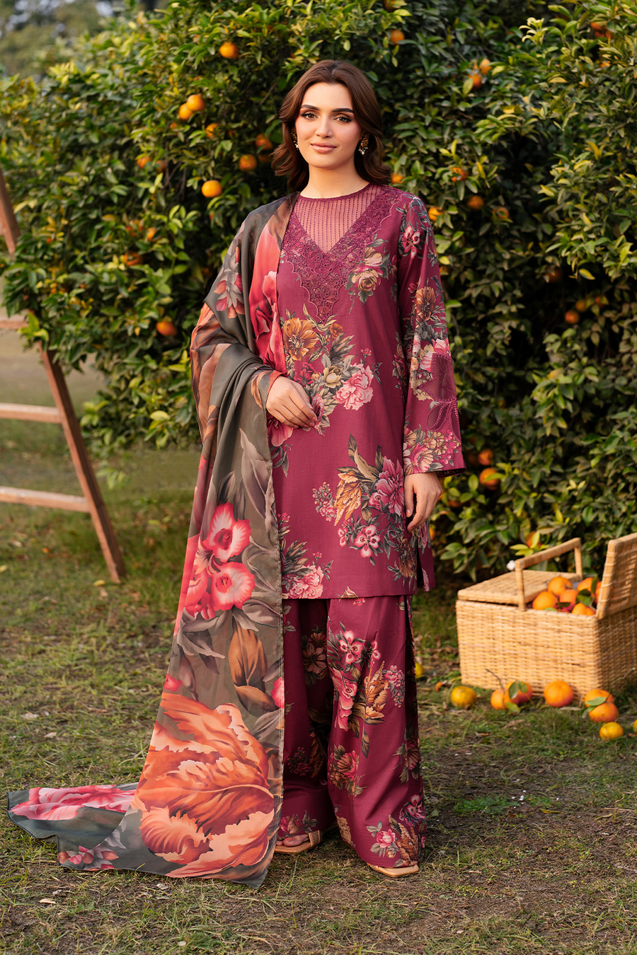 BAROQUE LAWN PRINTED UNSTICH 3PC