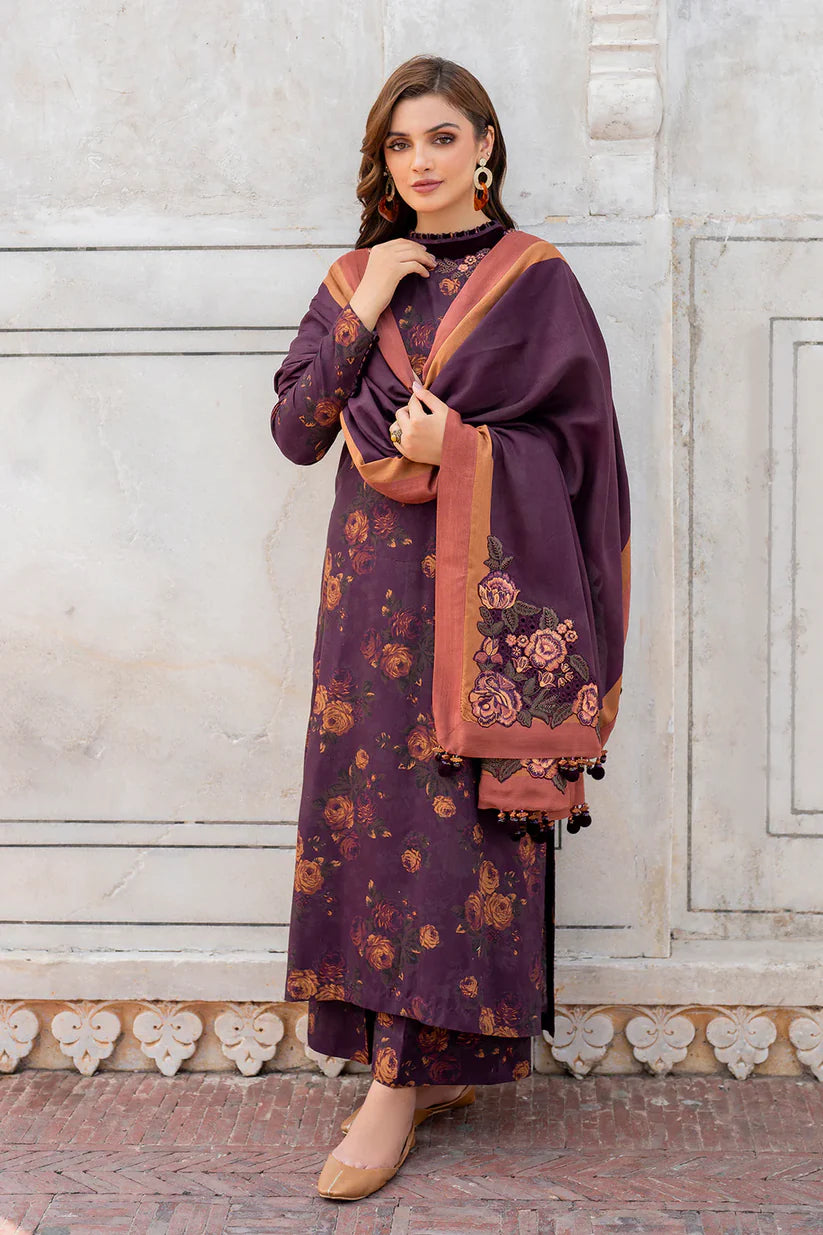 BAROQUE KHADDAR UNSTITCHED PRINTED 3PC