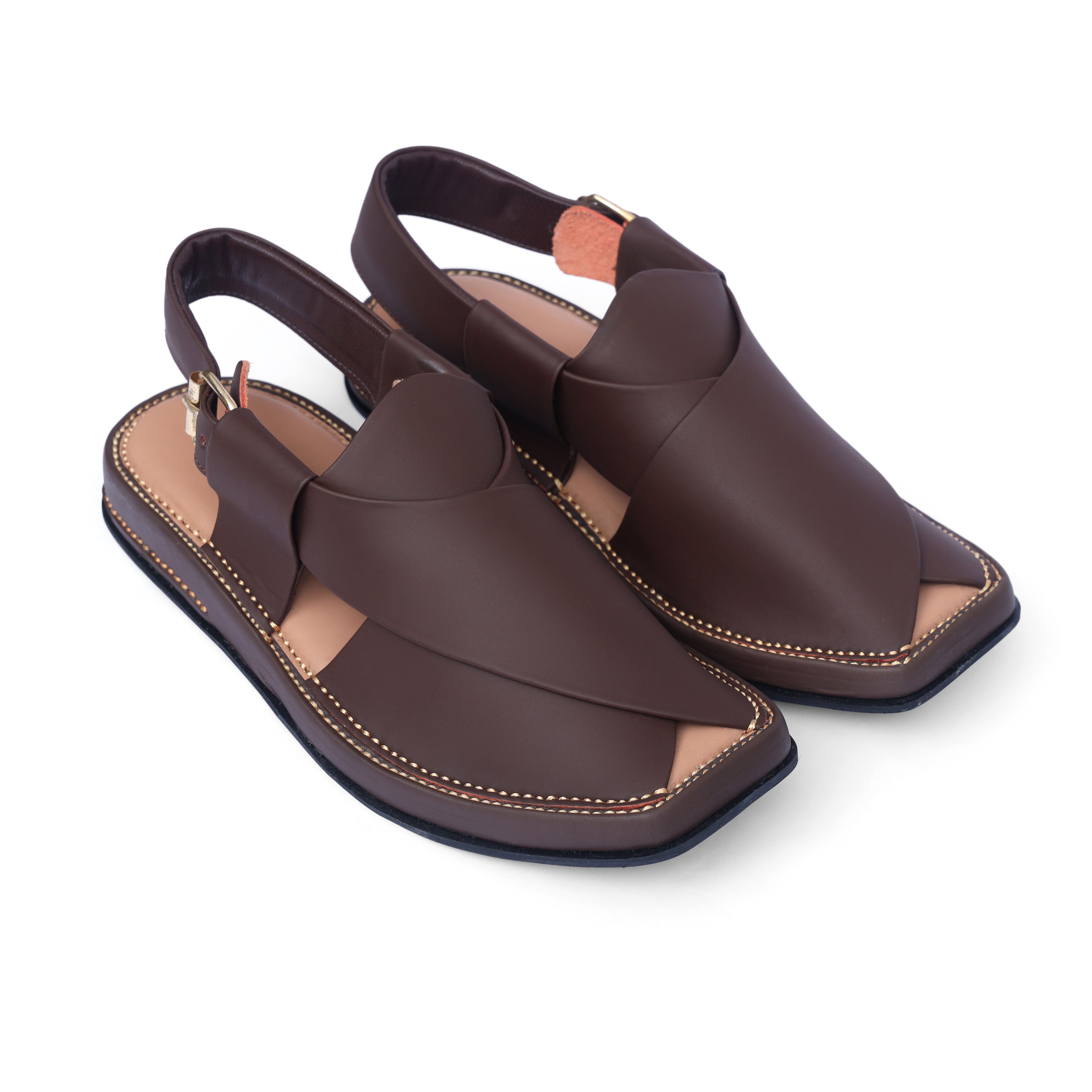 Kaptan Dark Brown Chappal