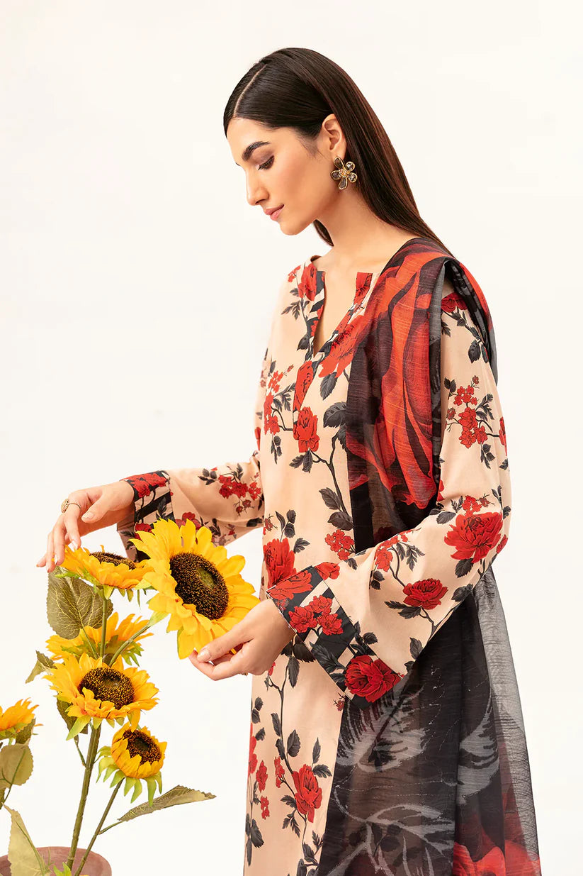 BAROQUE KHADDAR UNSTITCHED PRINTED 3PC