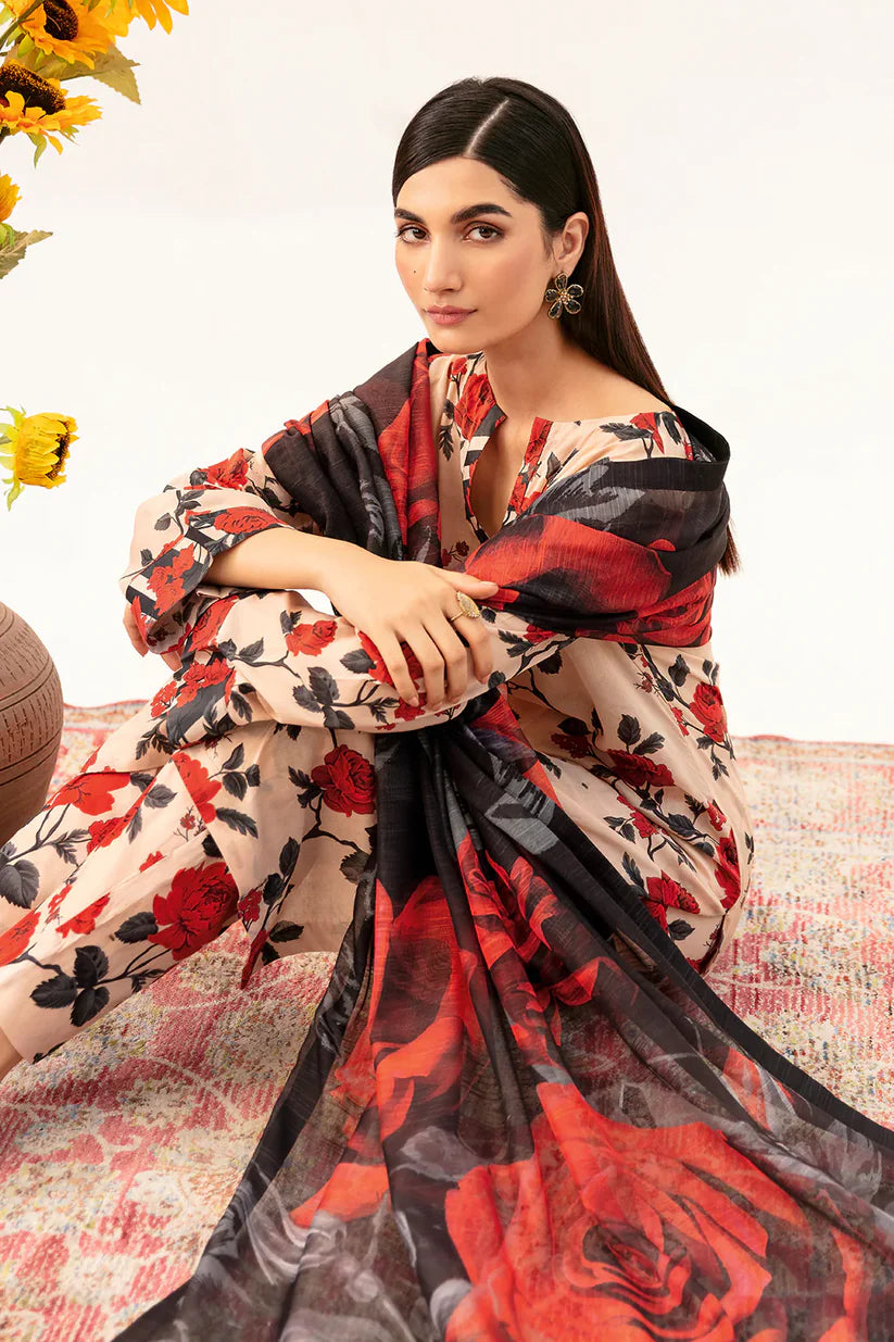 BAROQUE KHADDAR UNSTITCHED PRINTED 3PC