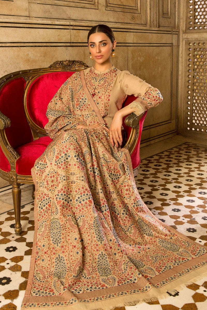 BAREEZE DHANAK UNSTITCHED EMB 3PC