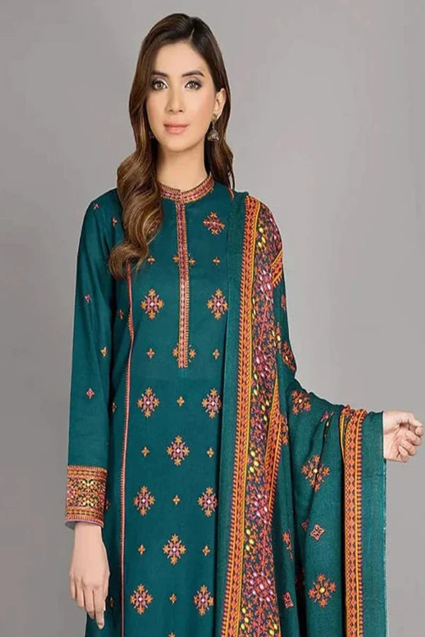 KAYSERIA LINEN UNSTITCHED EMB 3PC