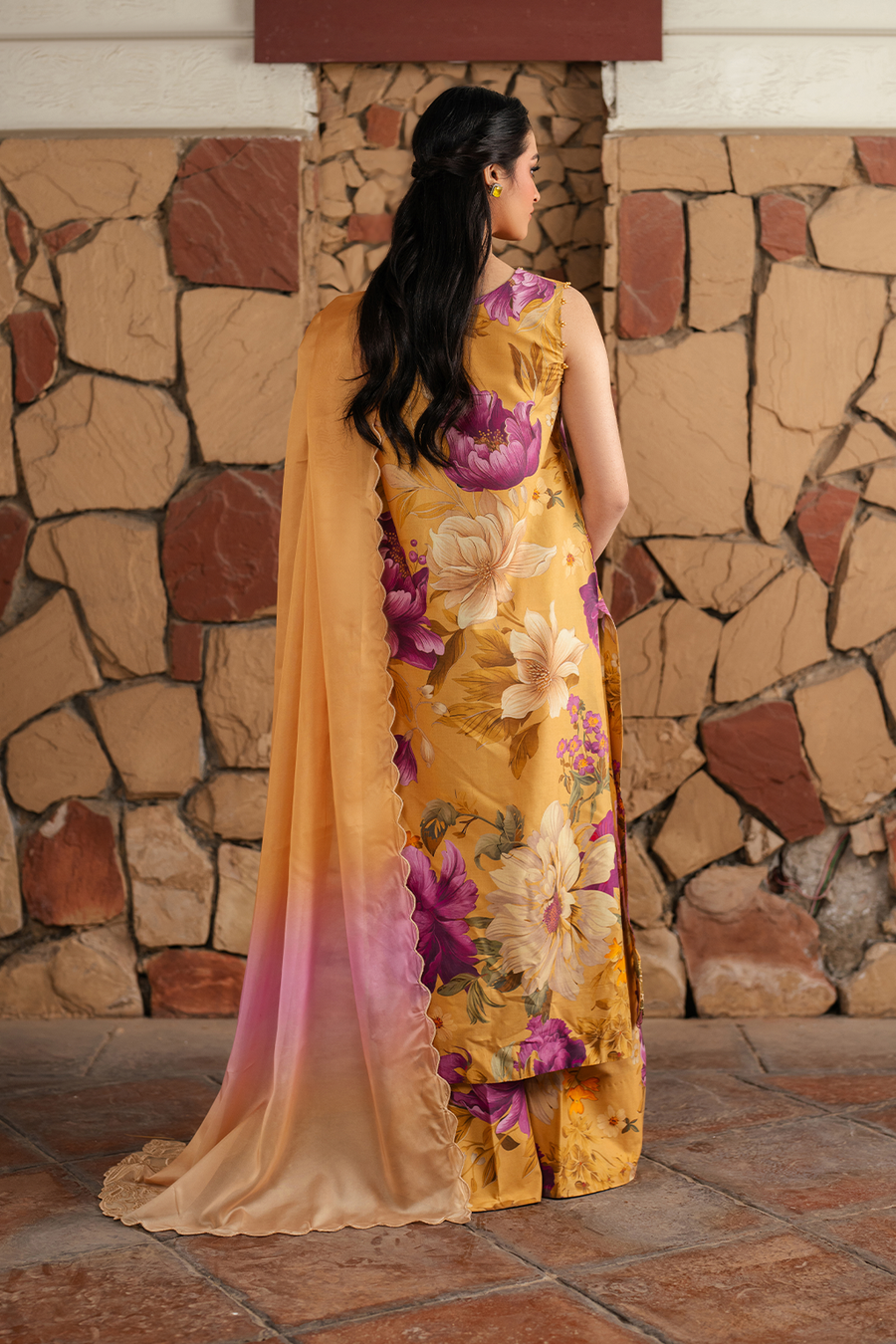 BAROQUE LAWN PRINTED UNSTICH 3PC