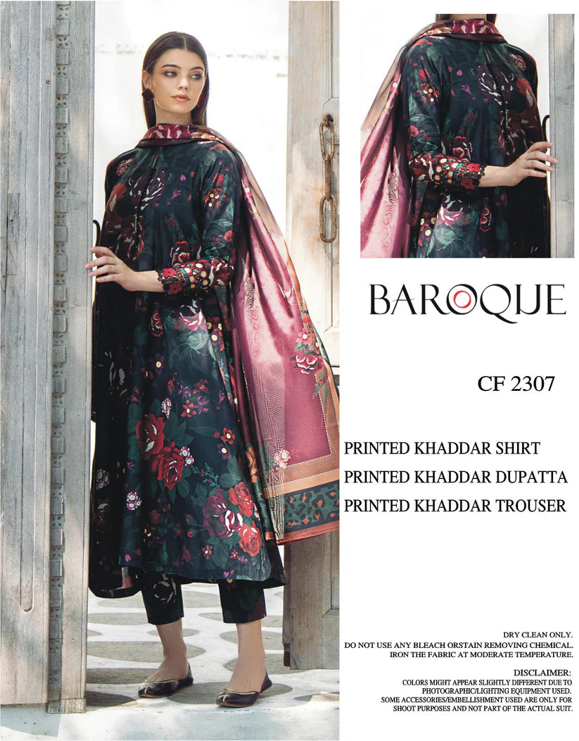 BAROQUE KHADDAR UNSTITCHED PRINTED 3PC