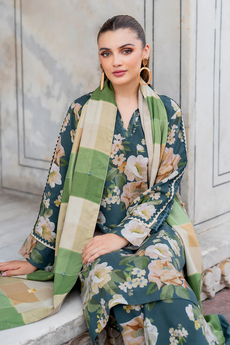 BAROQUE KHADDAR UNSTITCHED PRINTED 3PC
