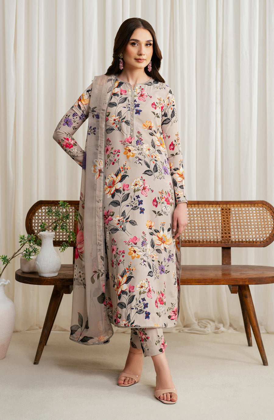 BAROQUE LAWN PRINTED UNSTICH 3PC