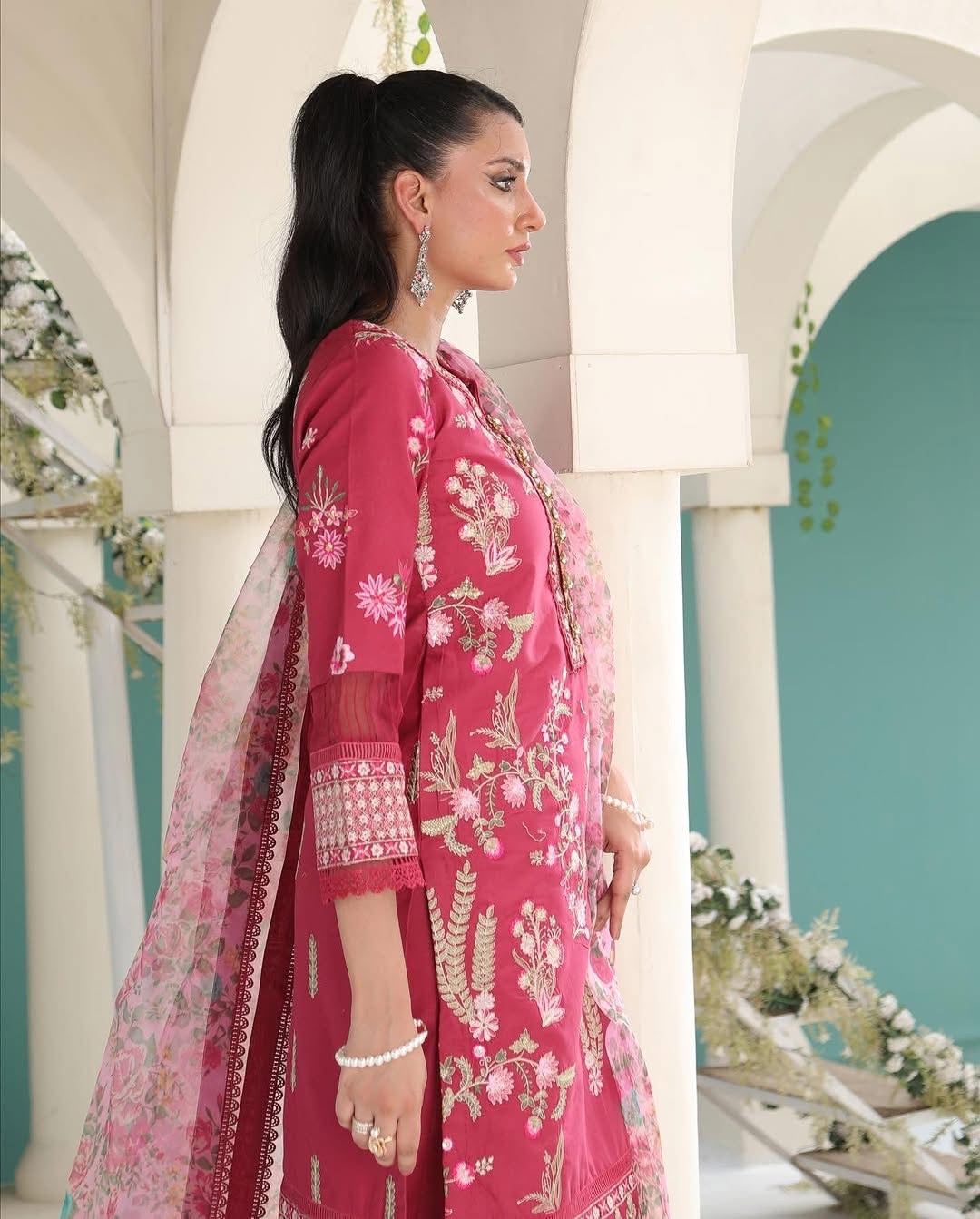 AZALIA LAWN UNSTITCHED EMB 3PC