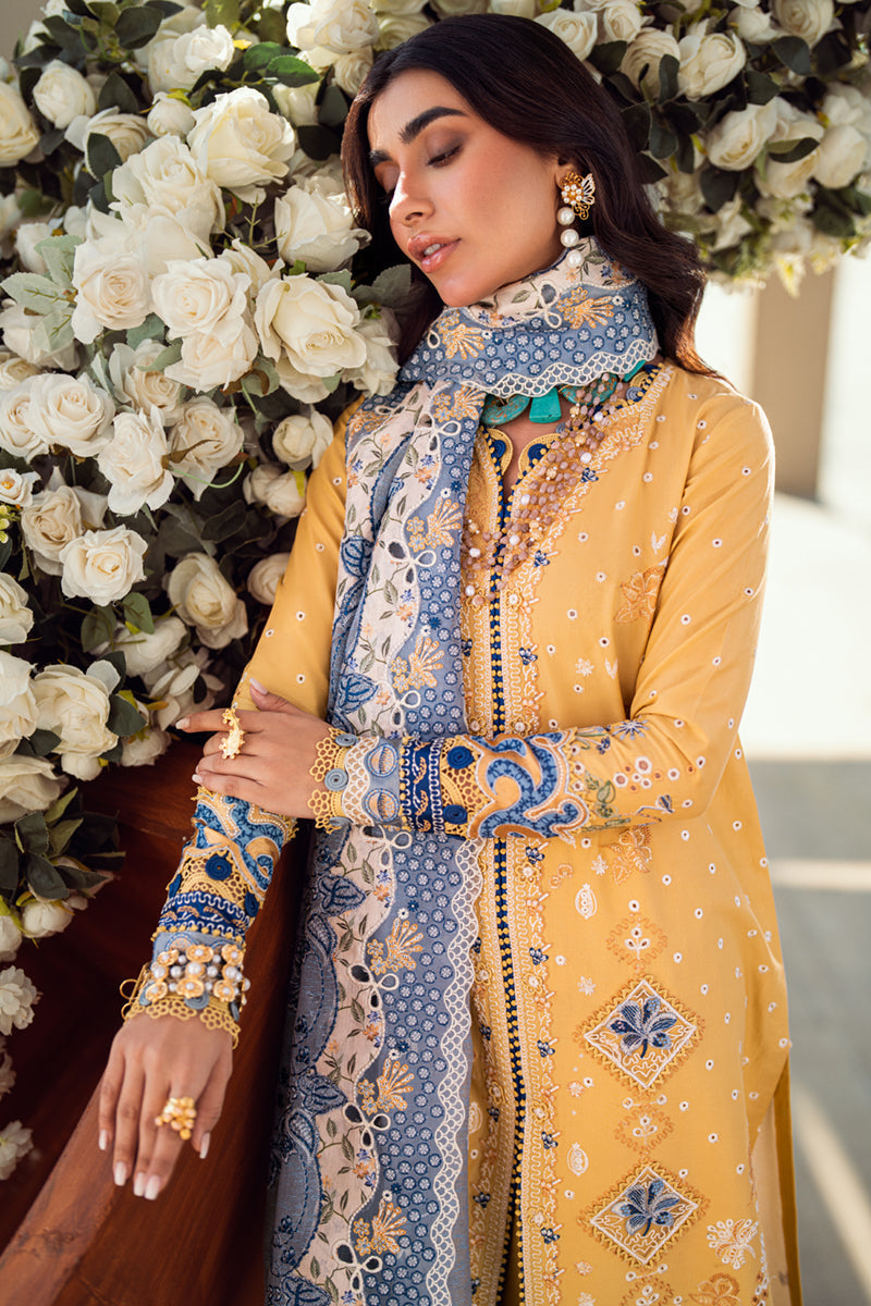 QALAMKAR LAWN UNSTITCHED EMB 3PC