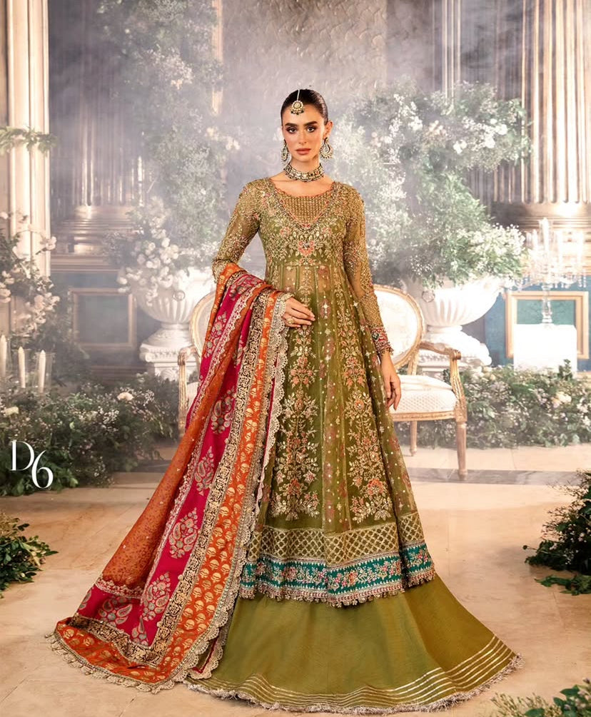 MARIA.B ORGANZA UNSTITCHED EMB MAXI