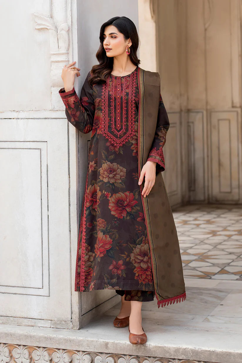 BAROQUE KHADDAR UNSTITCHED PRINTED 3PC