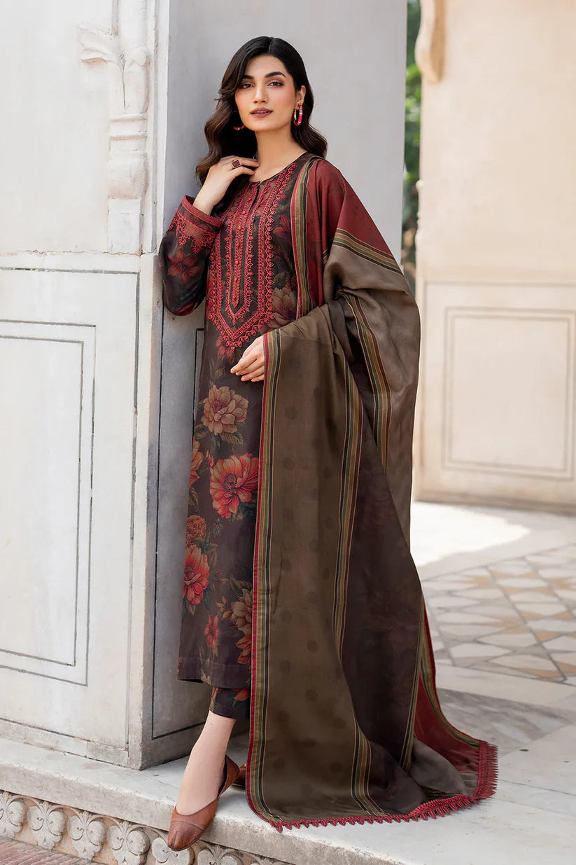 BAROQUE KHADDAR UNSTITCHED PRINTED 3PC