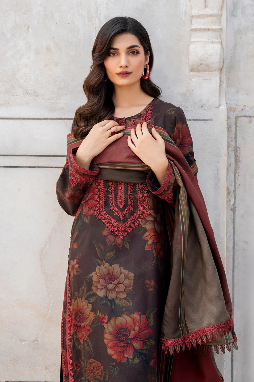 BAROQUE KHADDAR UNSTITCHED PRINTED 3PC