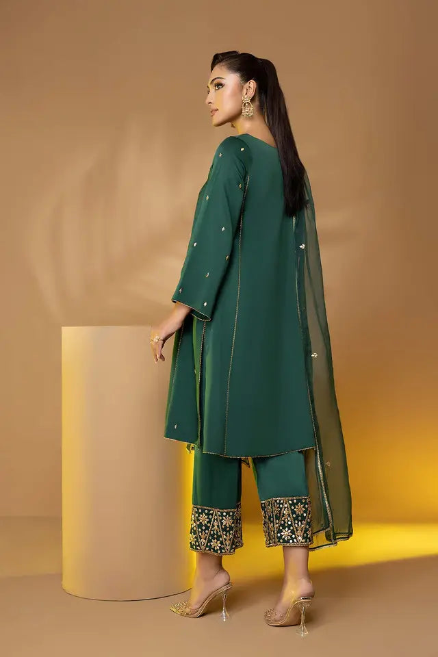 CITY FABRICS KATTAN SILK UNSTICH EMBROIDERED 3PC