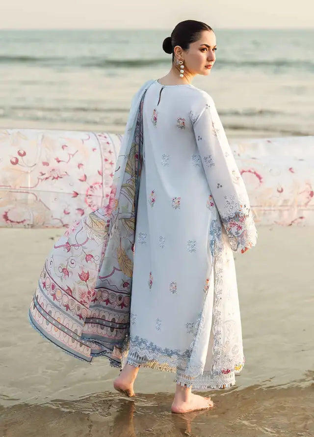 QALAMKAR LAWN UNSTITCHED EMB 3PC