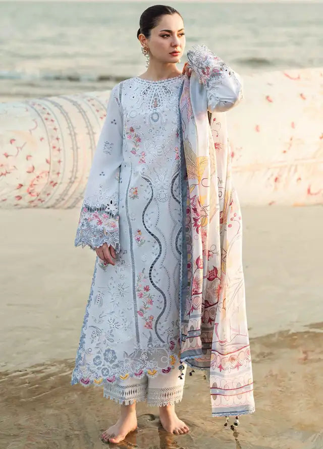 QALAMKAR LAWN UNSTITCHED EMB 3PC