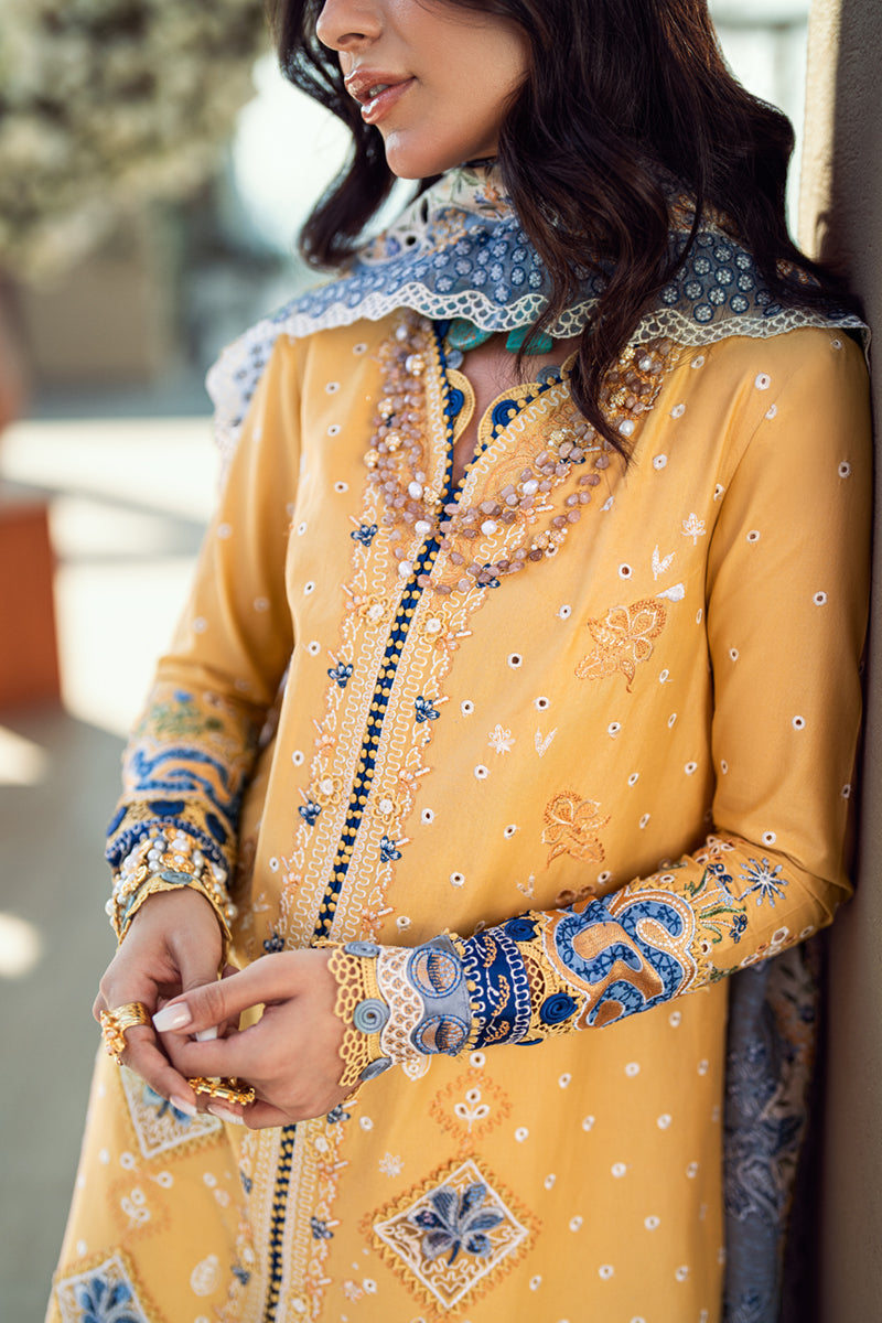 QALAMKAR LAWN UNSTITCHED EMB 3PC