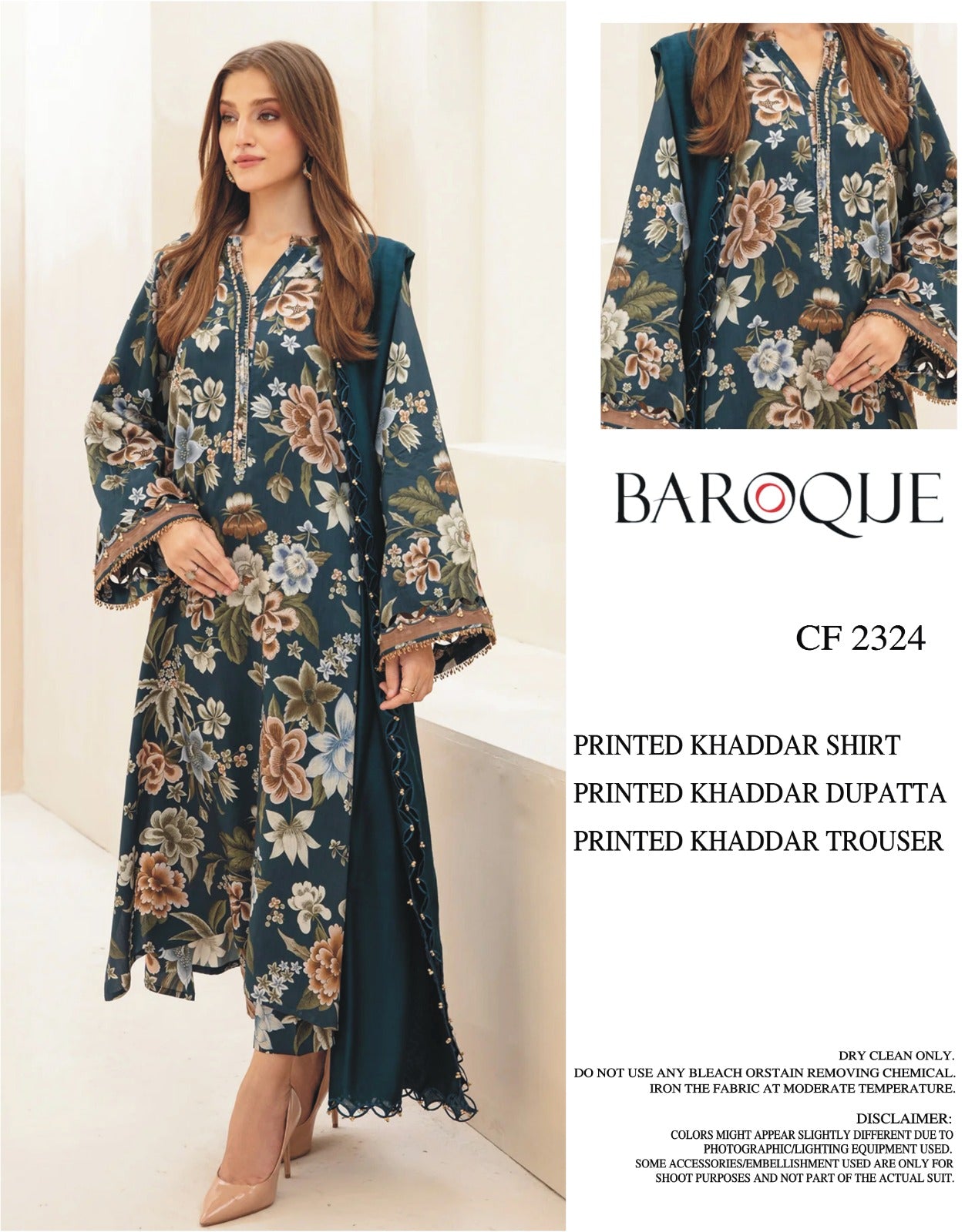BAROQUE KHADDAR UNSTITCHED PRINTED 3PC