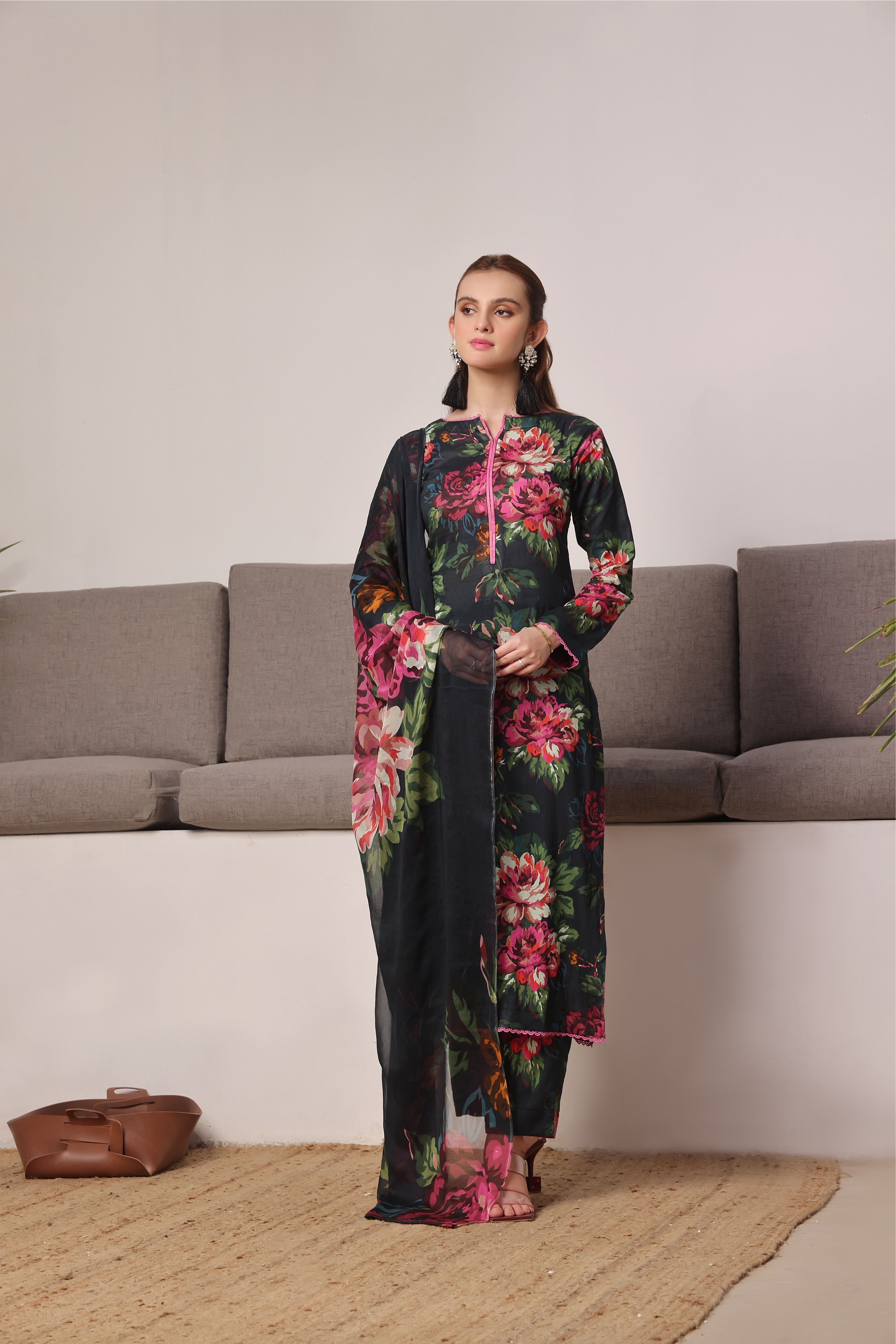 BAROQUE LAWN PRINTED UNSTICH 3PC
