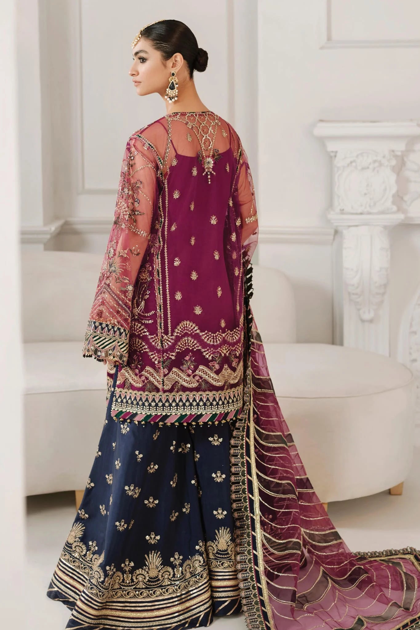 BAROQUE NET UNSTITCHED EMB SUIT