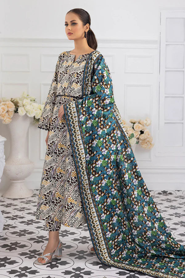NISHAT KHADDAR UNSTITCHED PRINTED 3PC