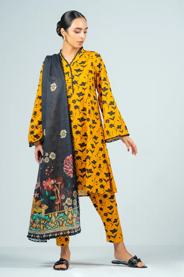 BAROQUE KHADDAR UNSTITCHED PRINTED 3PC