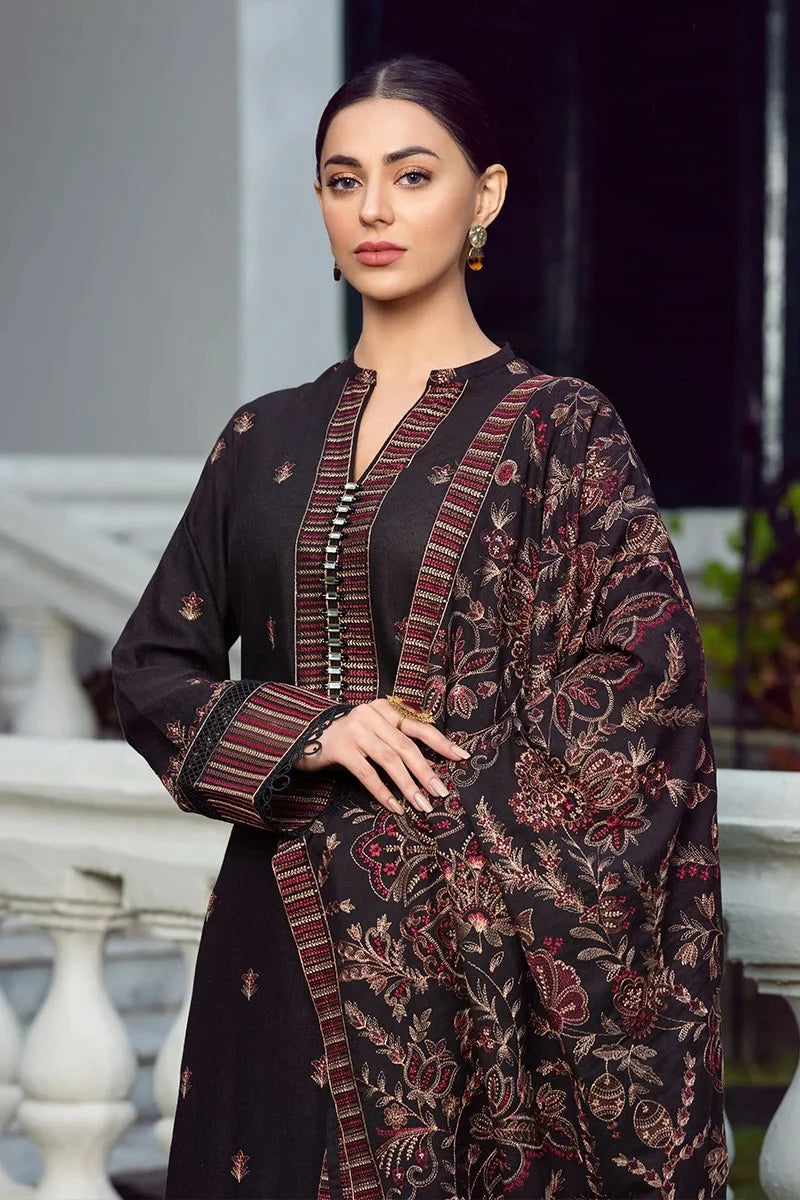 BAREEZE DHANAK UNSTITCHED EMB 3PC