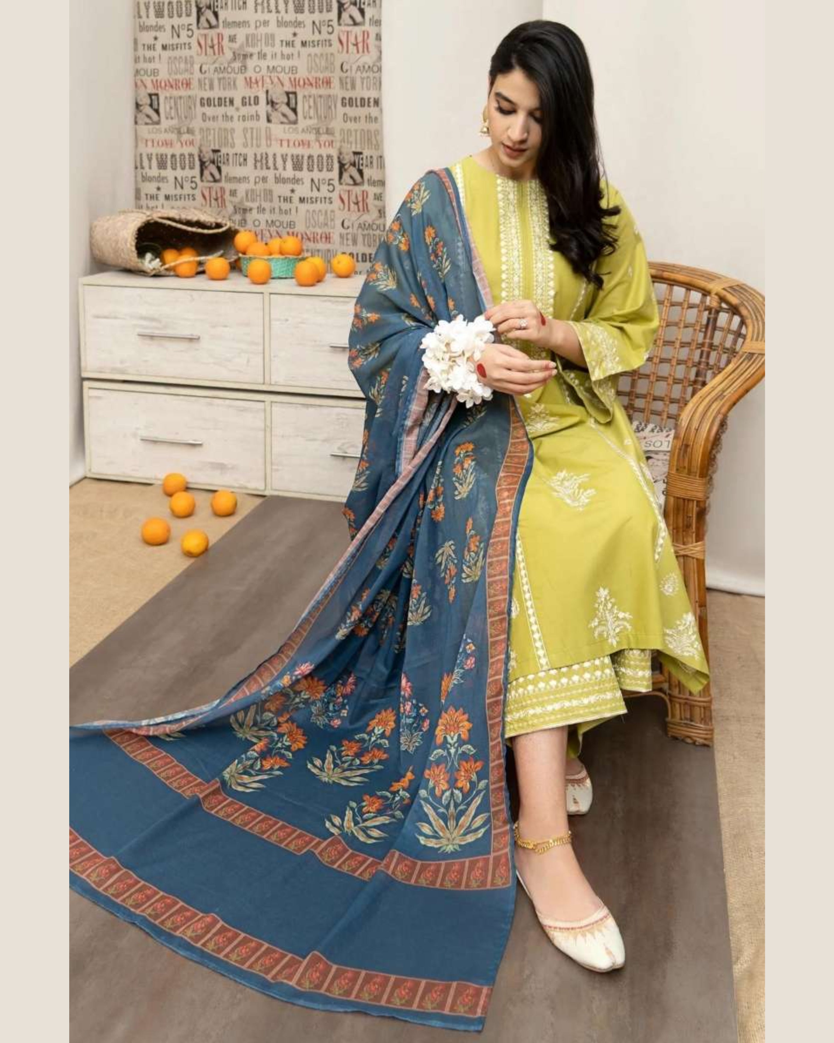 AISLING LAWN UNSTICH EMB 3PC