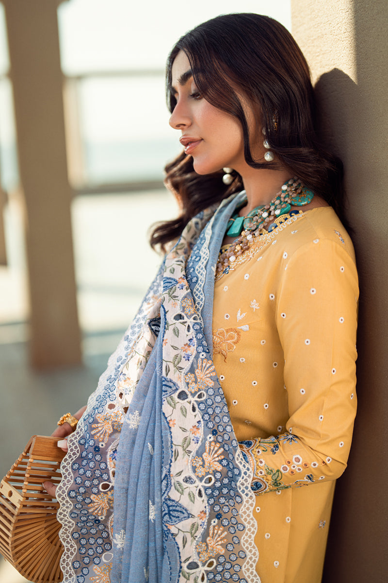 QALAMKAR LAWN UNSTITCHED EMB 3PC