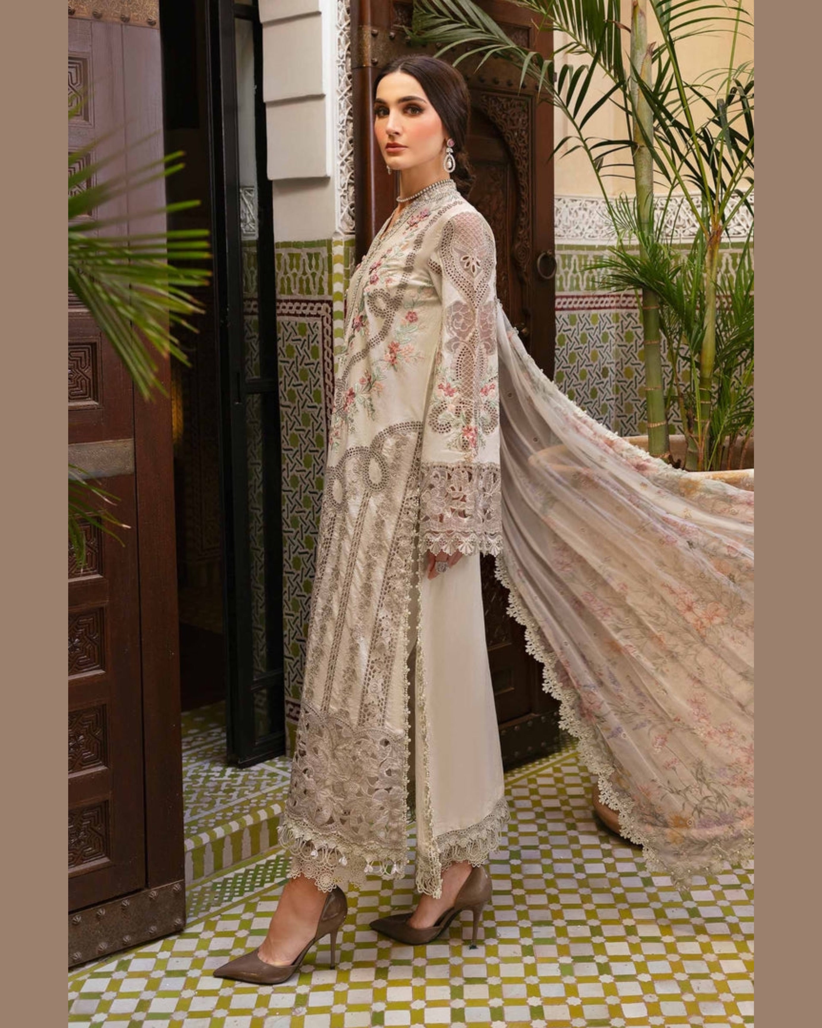 MARIA.B LAWN UNSTITCHED EMB 3PC