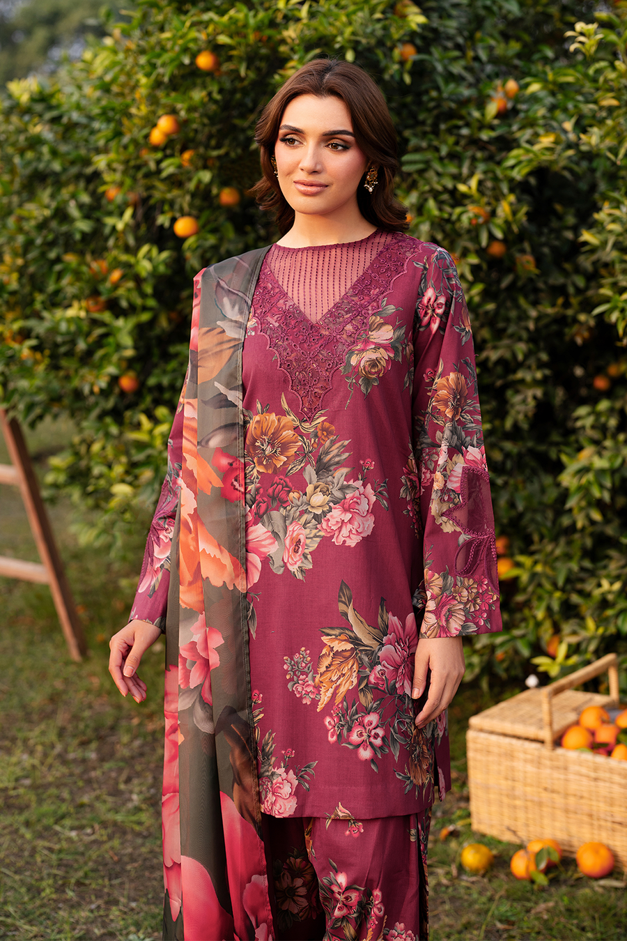 BAROQUE LAWN PRINTED UNSTICH 3PC
