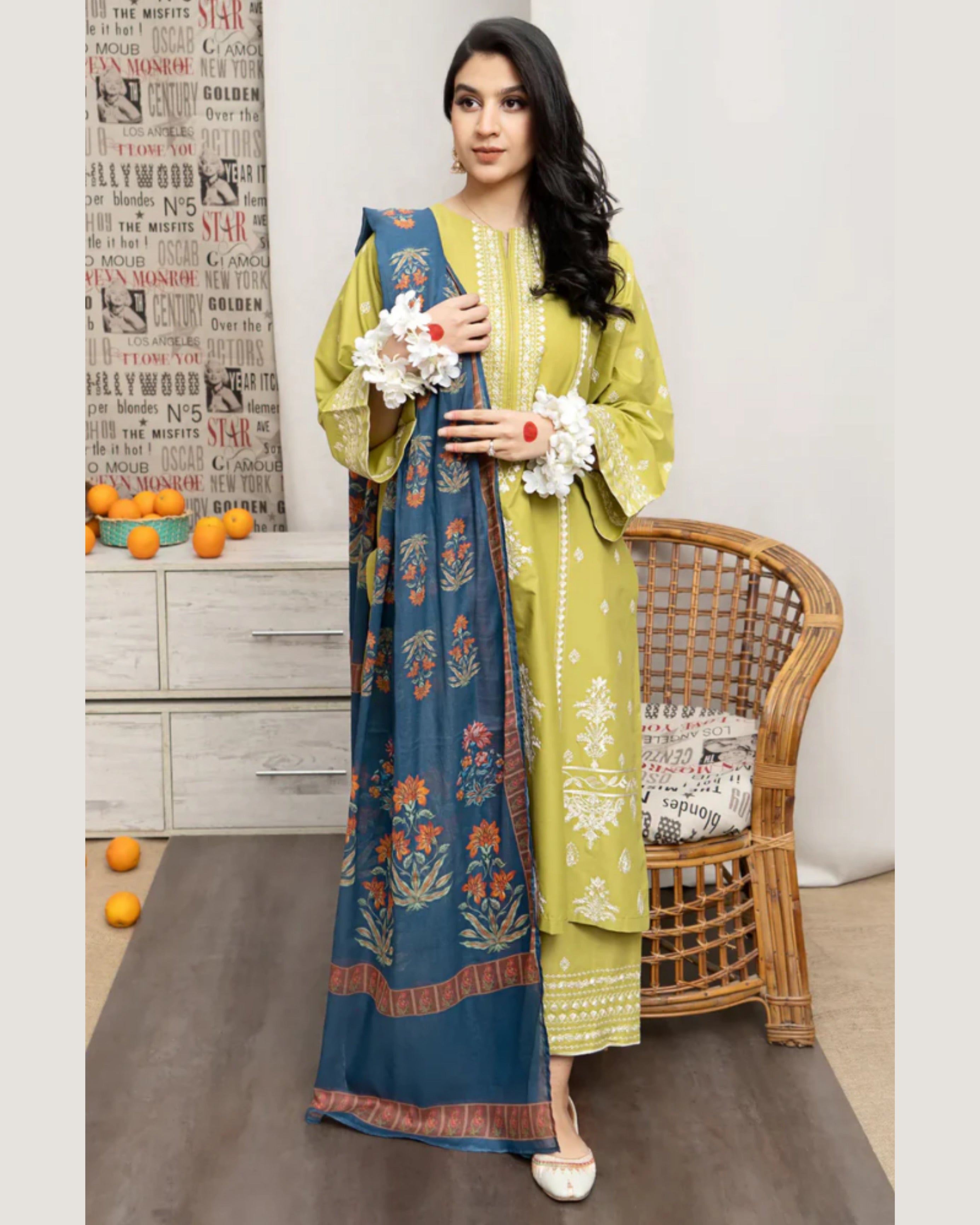 AISLING LAWN UNSTICH EMB 3PC