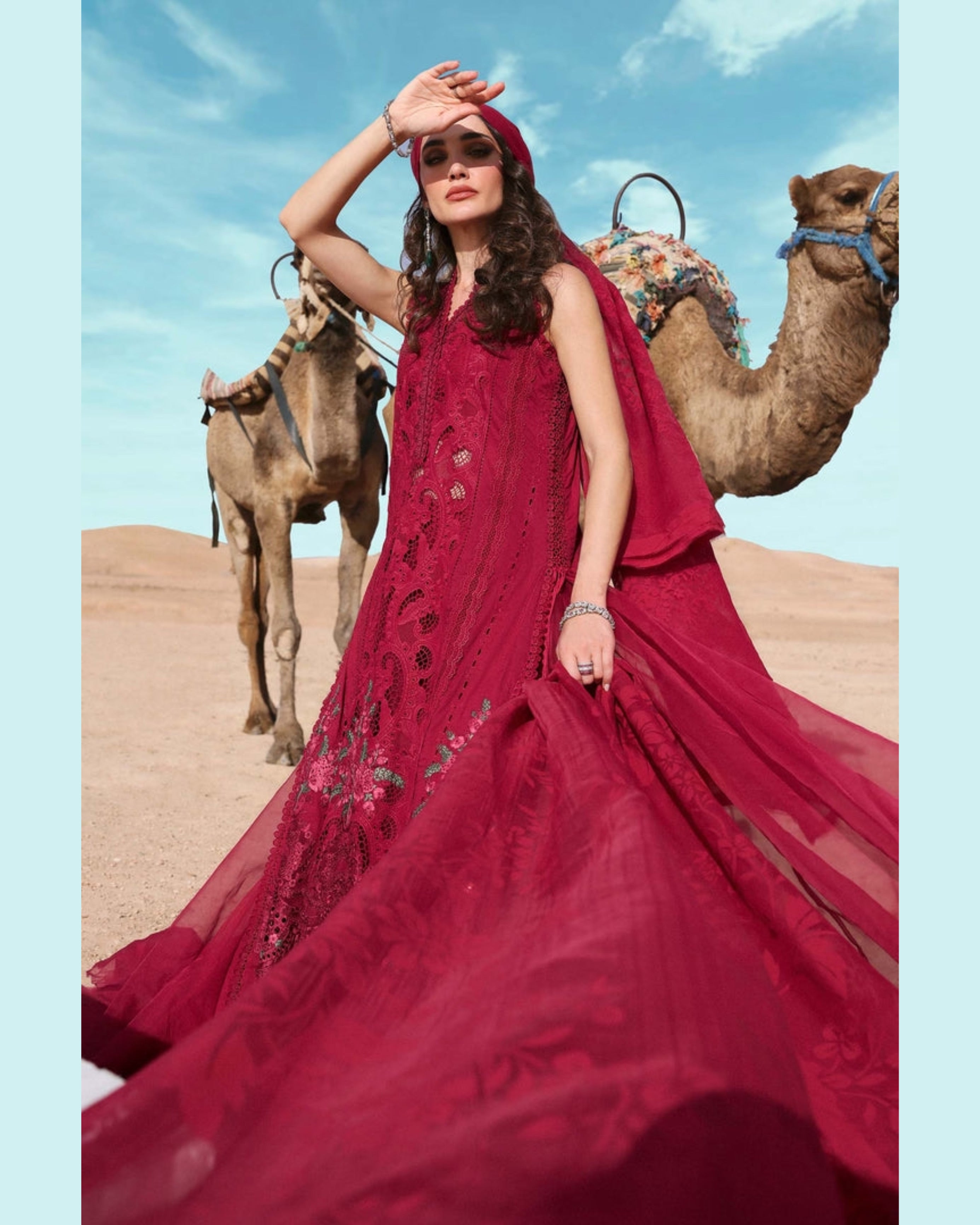 MARIA.B LAWN UNSTITCHED EMB 3PC