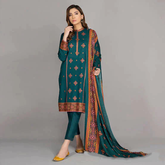 KAYSERIA LINEN UNSTITCHED EMB 3PC