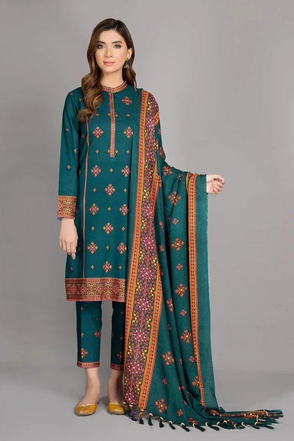 KAYSERIA LINEN UNSTITCHED EMB 3PC