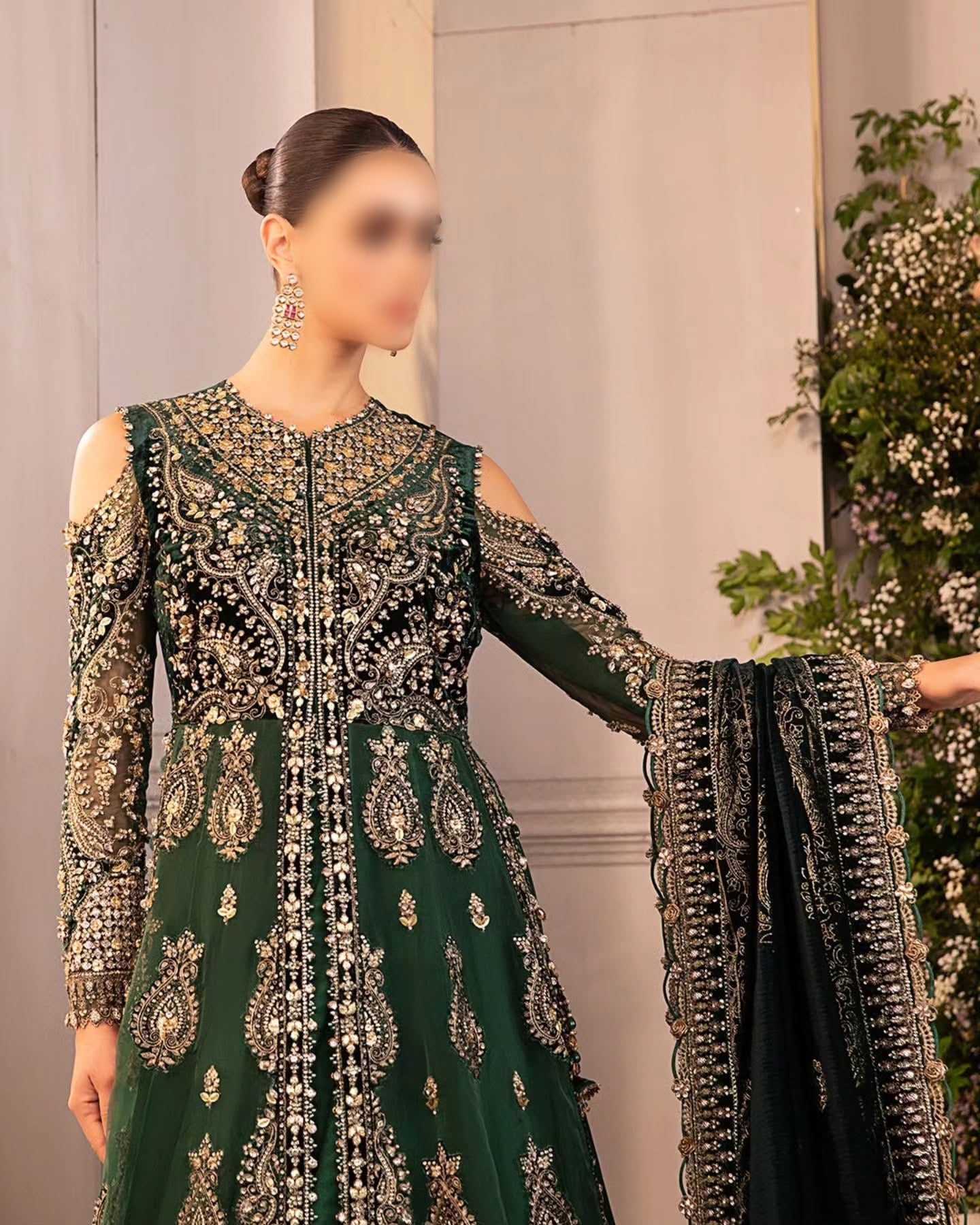 MARIA.B ORGANZA UNSTITCHED EMB SUIT