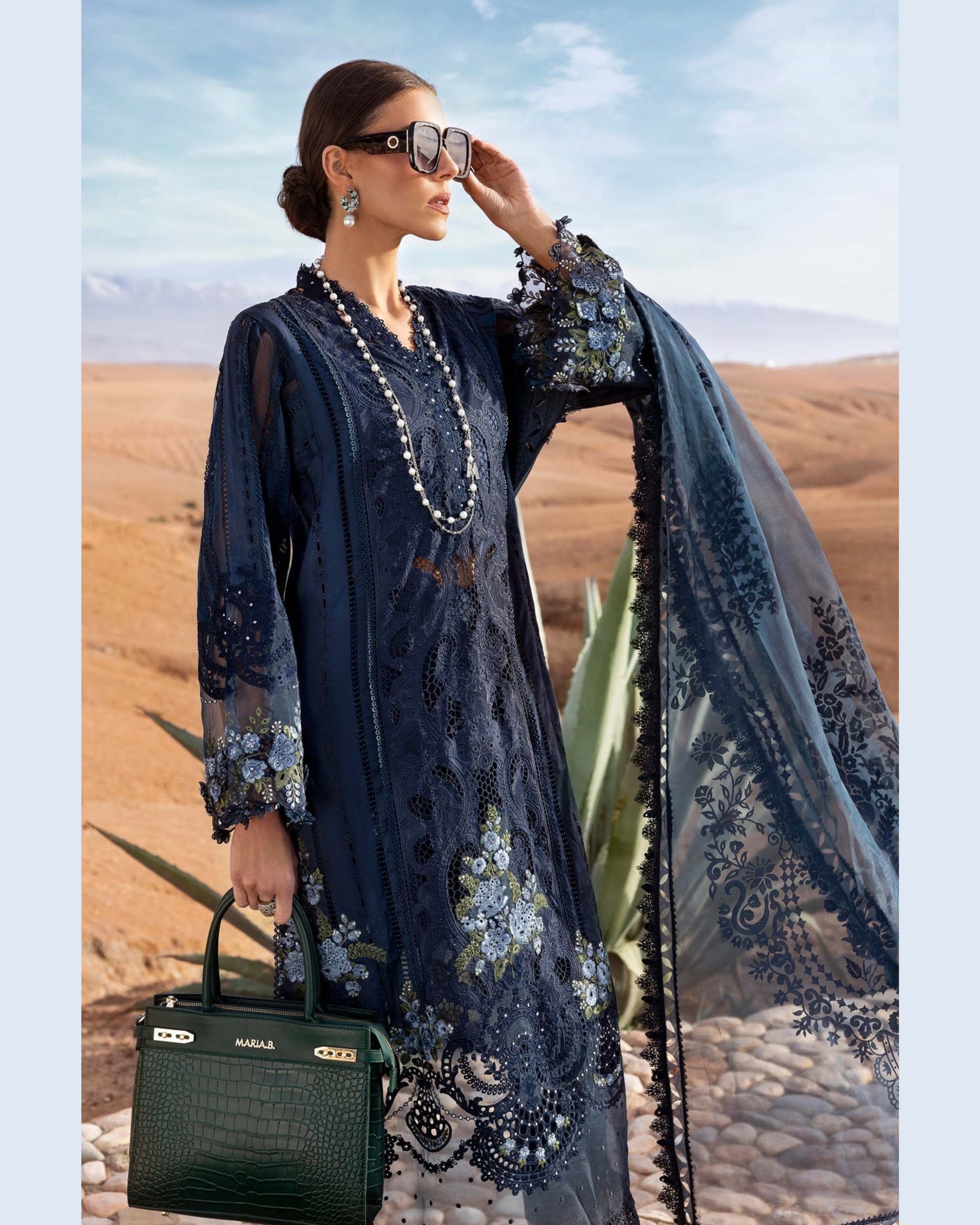 MARIA.B LAWN UNSTITCHED EMB 3PC