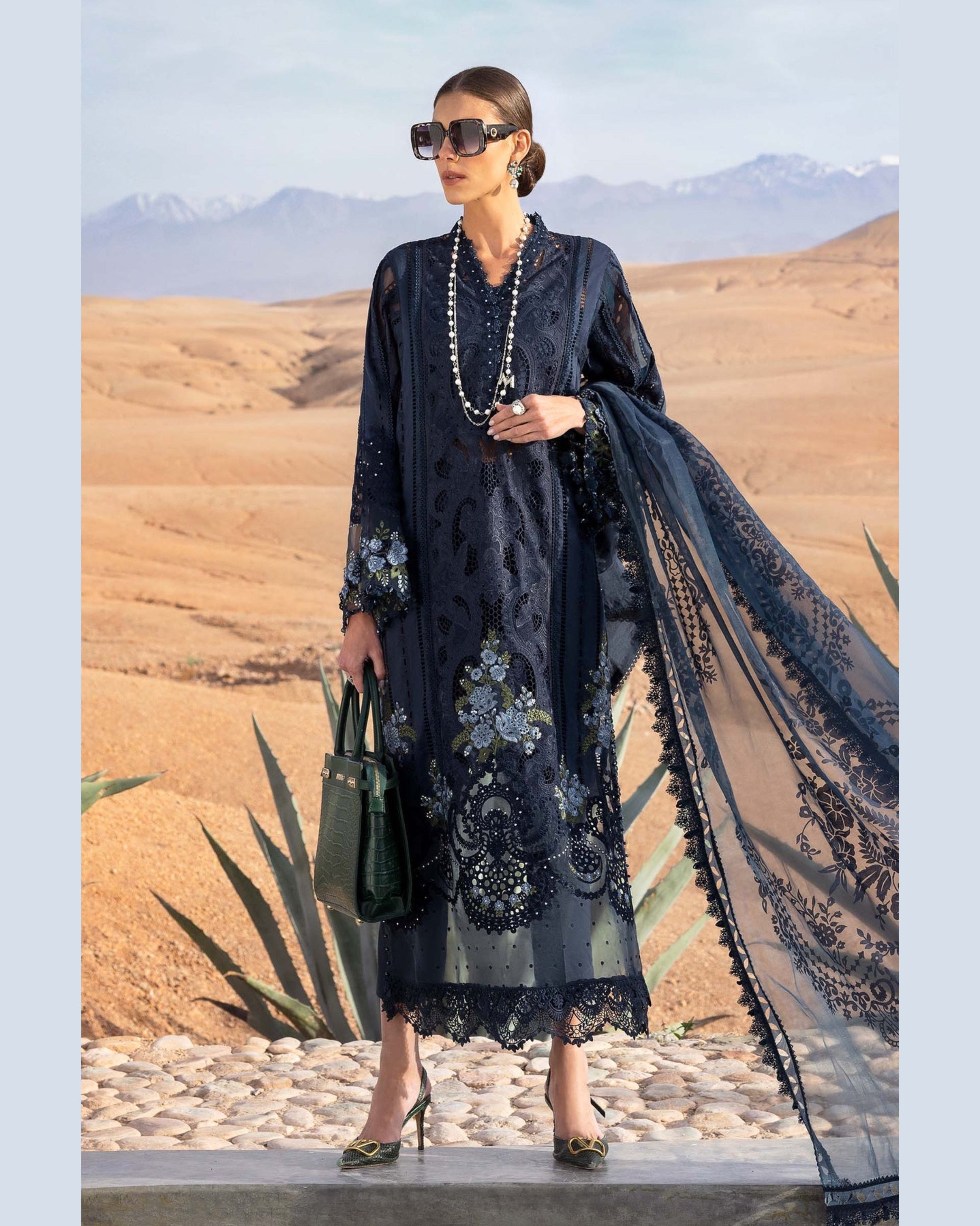MARIA.B LAWN UNSTITCHED EMB 3PC