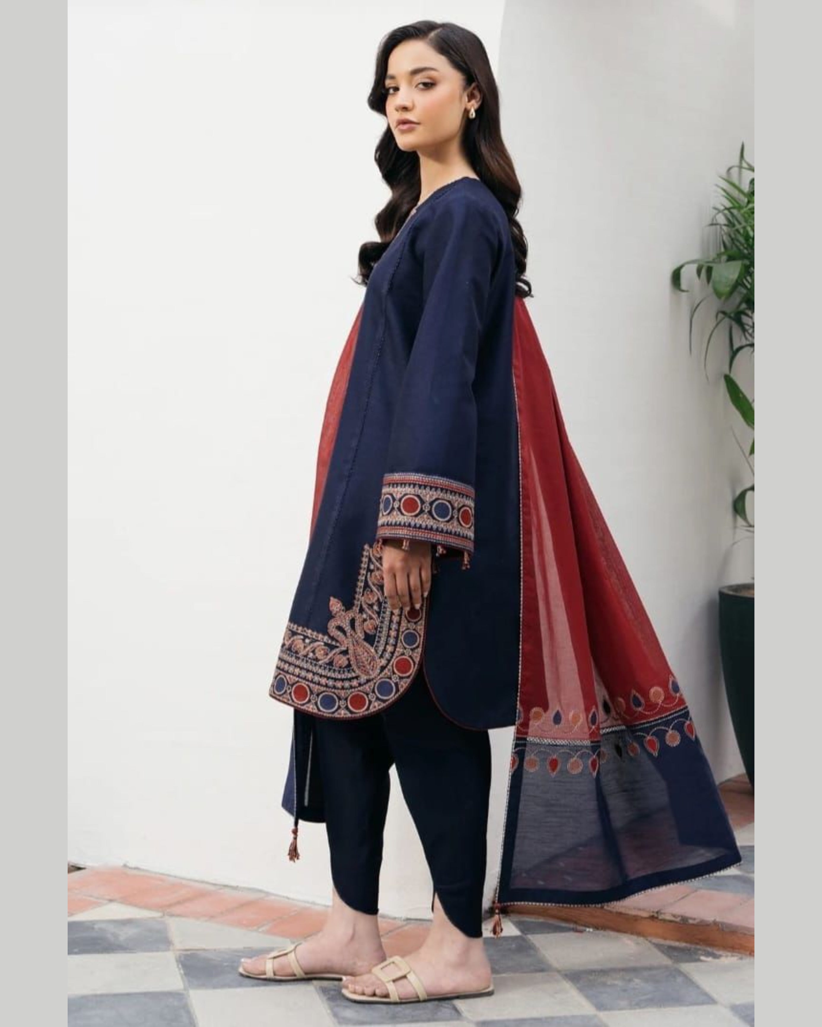 JAZMIN LAWN UNSTICH EMB 3PC