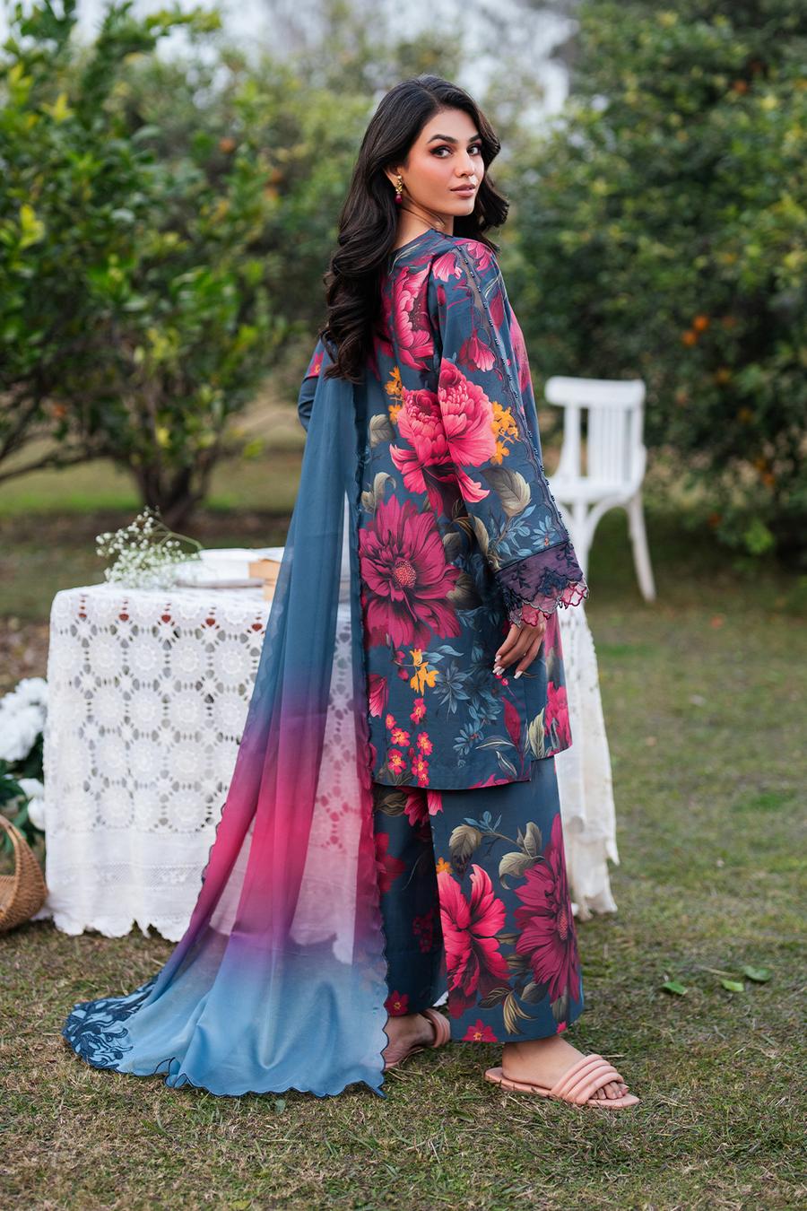 BAROQUE LAWN PRINTED UNSTICH 3PC
