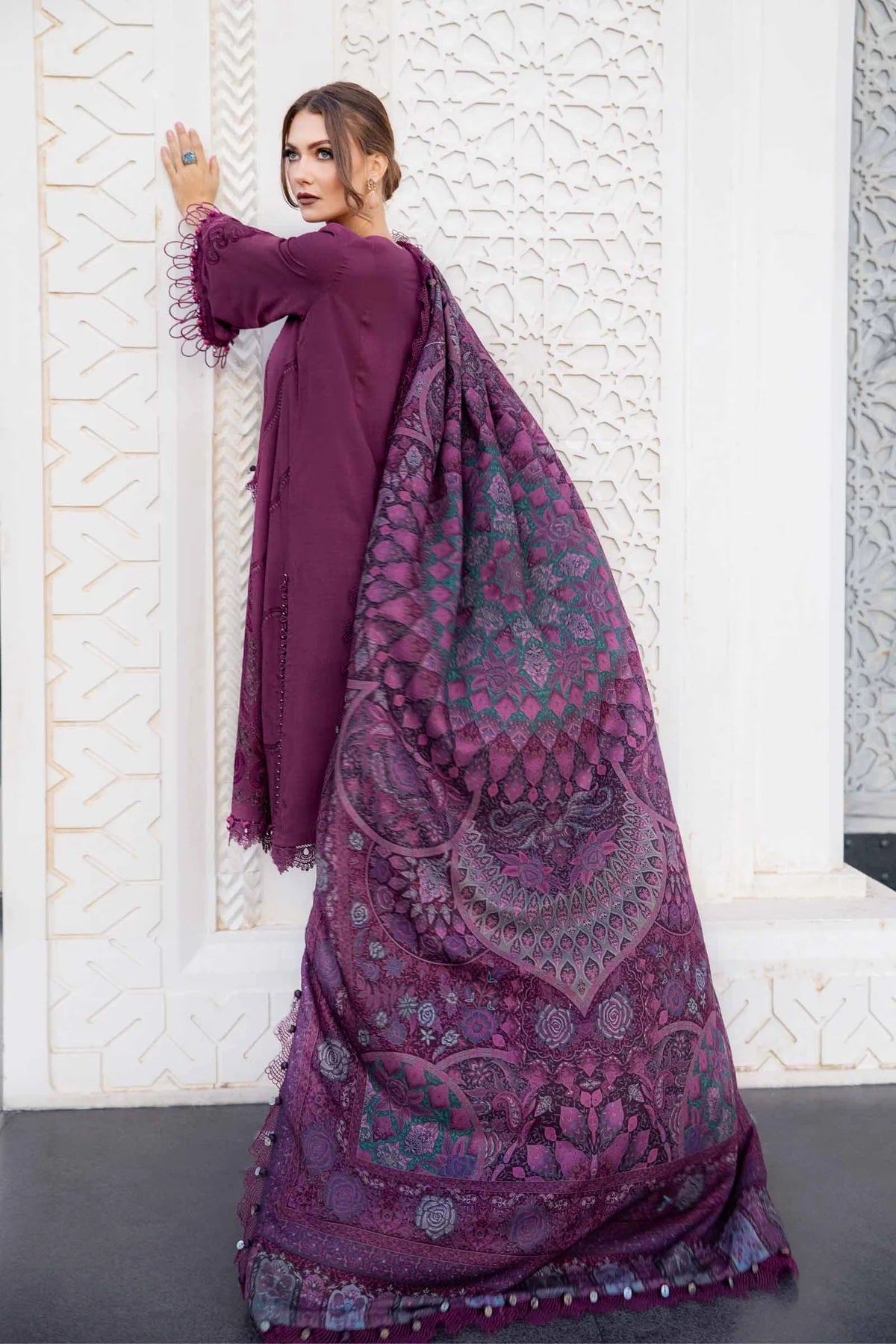 MARIA.B DHANAK UNSTITCHED EMB 3PC