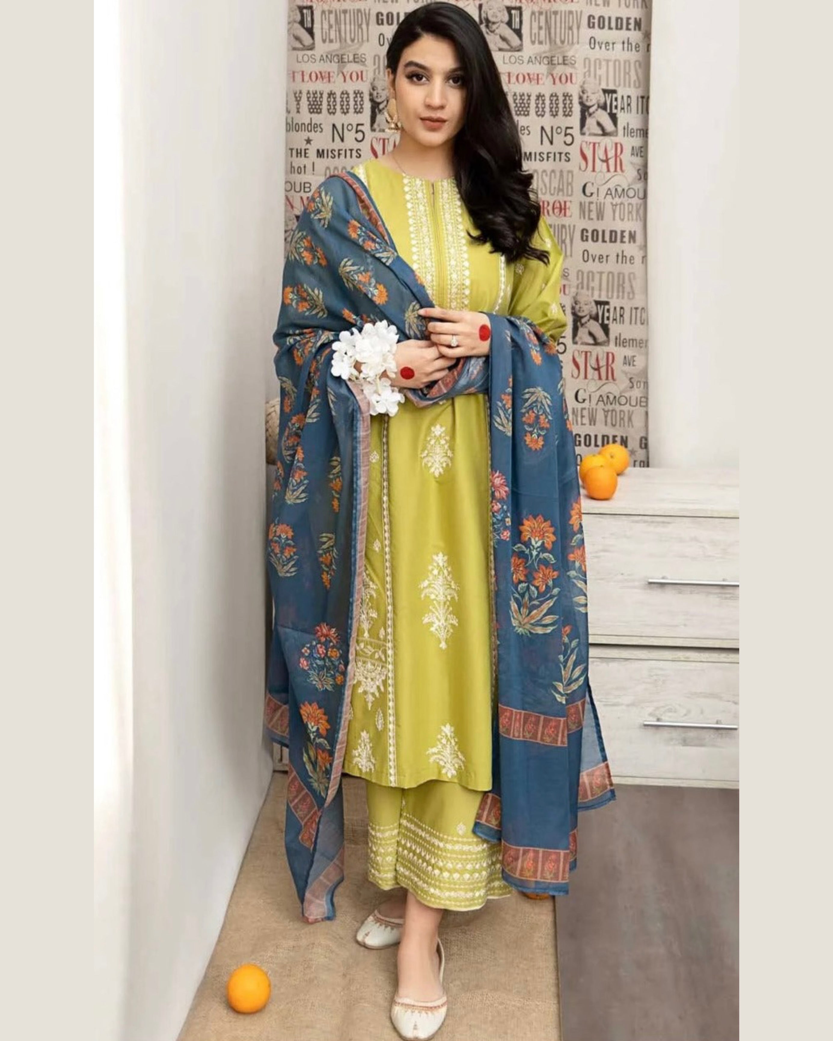 AISLING LAWN UNSTICH EMB 3PC