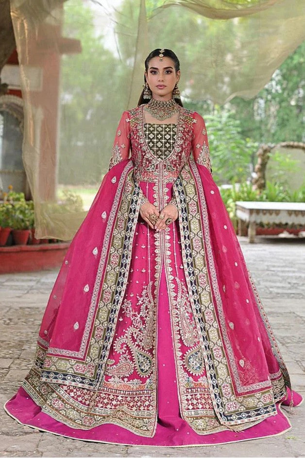 QALAMKAR NET UNSTITCHED EMB MAXI