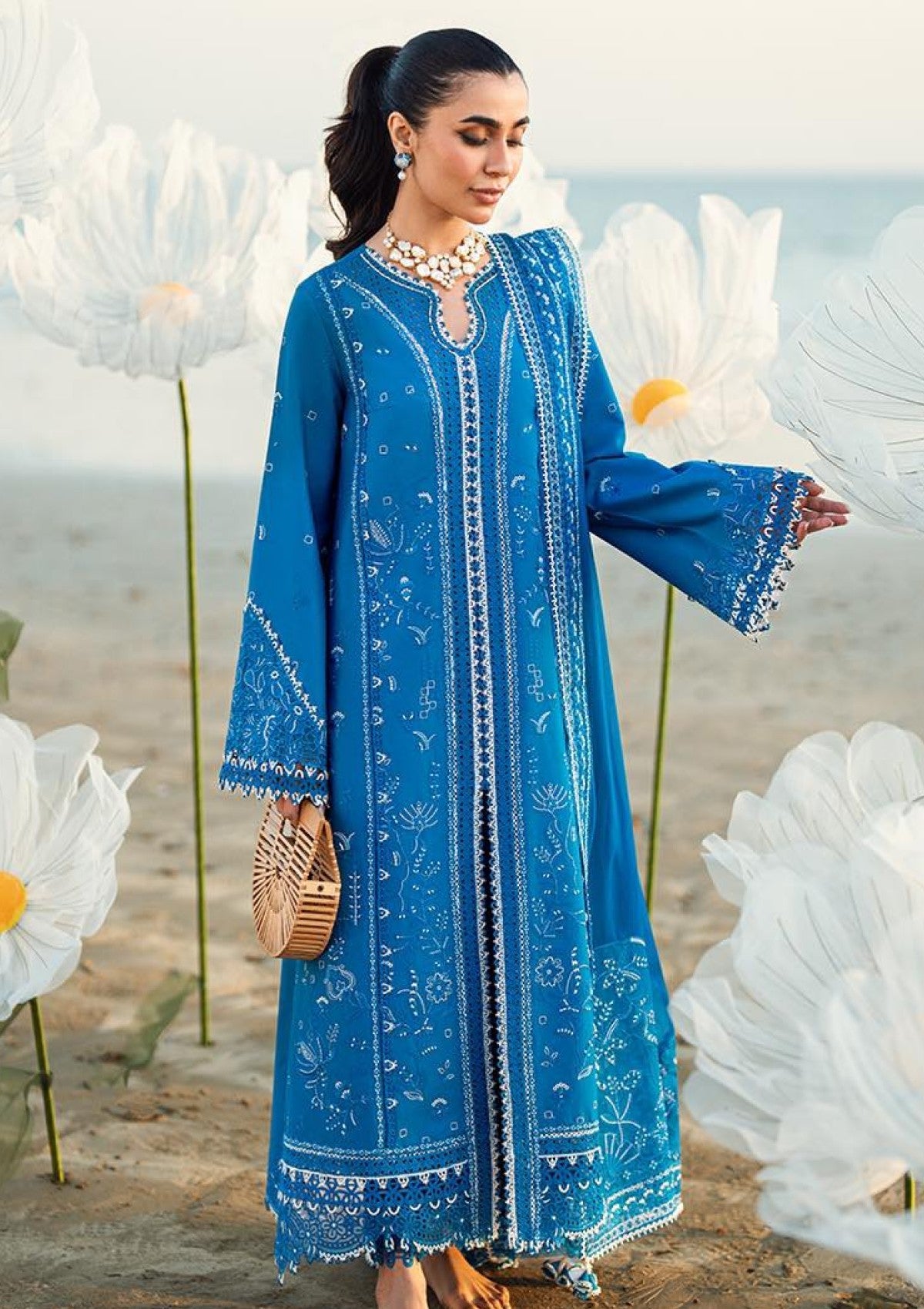 QALAMKAR LAWN UNSTITCHED EMB 3PC