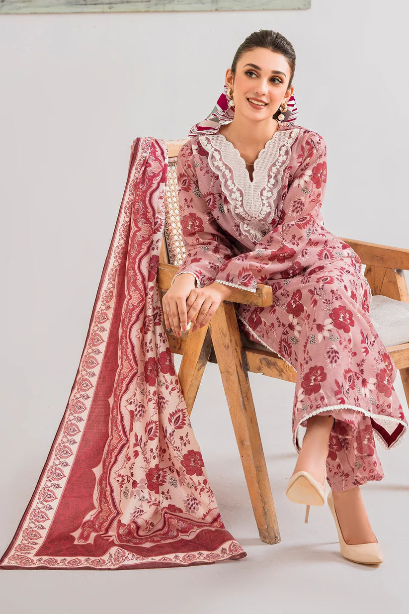 BAROQUE KHADDAR UNSTITCHED PRINTED 3PC