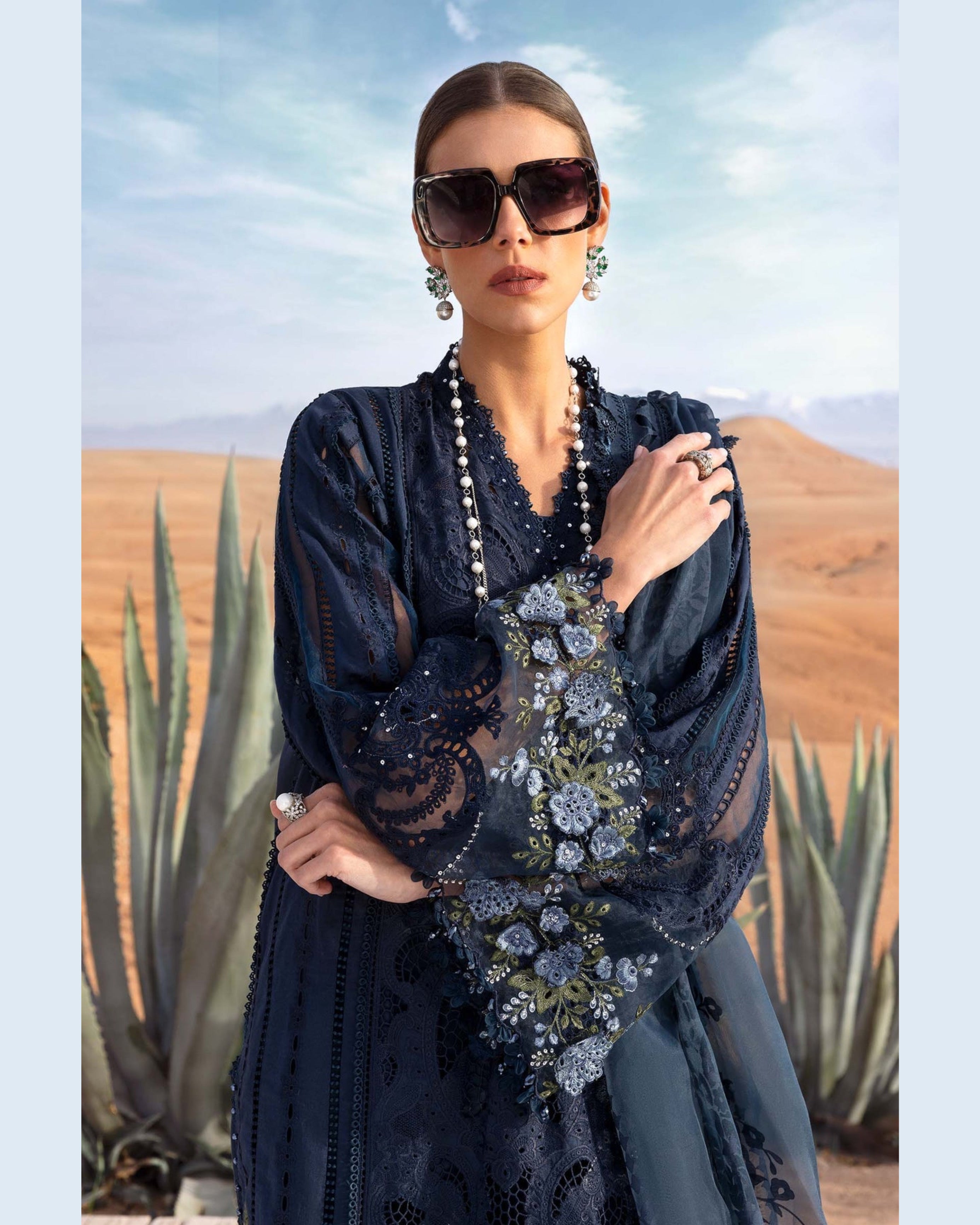 MARIA.B LAWN UNSTITCHED EMB 3PC