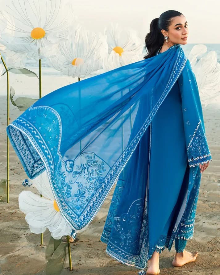 QALAMKAR LAWN UNSTITCHED EMB 3PC