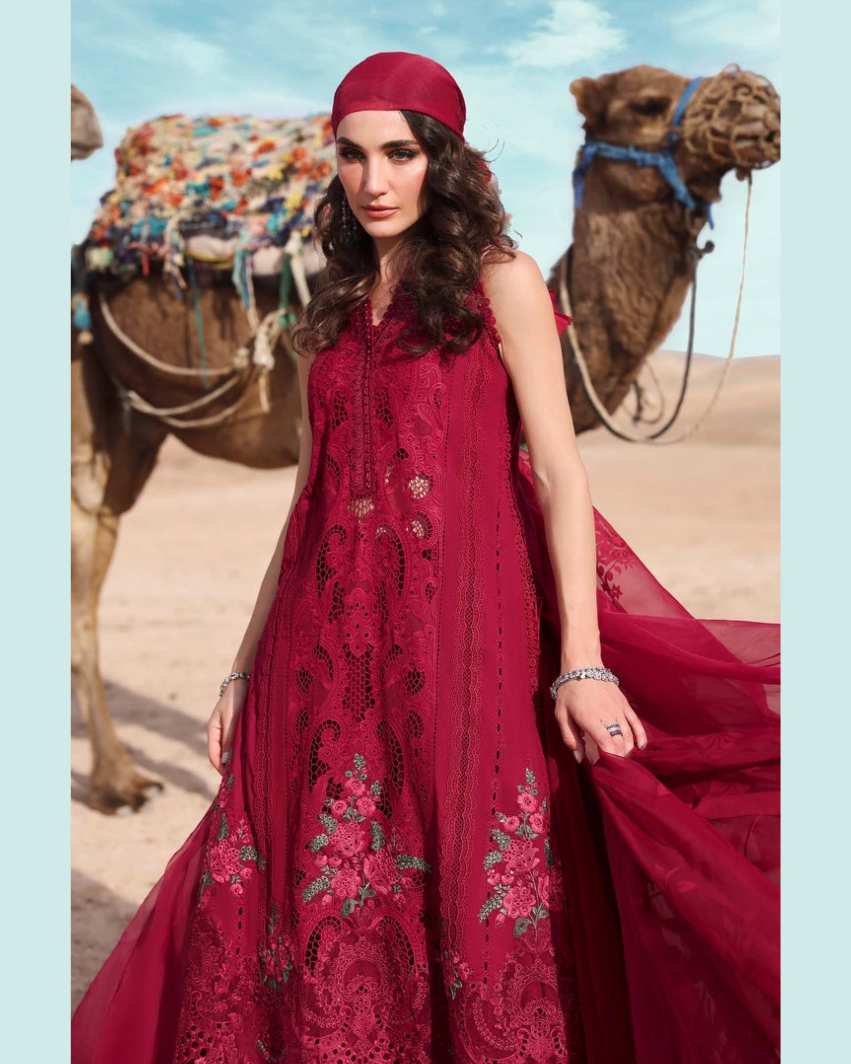 MARIA.B LAWN UNSTITCHED EMB 3PC