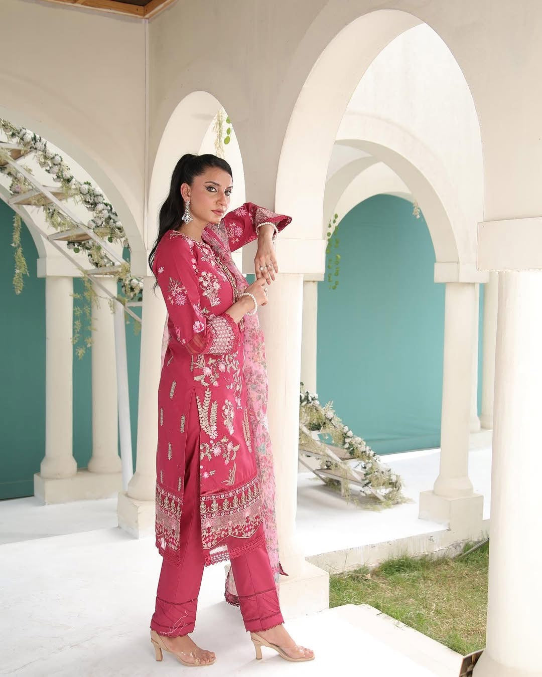AZALIA LAWN UNSTITCHED EMB 3PC