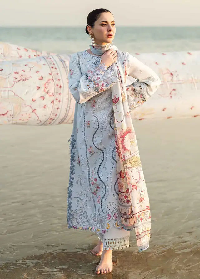 QALAMKAR LAWN UNSTITCHED EMB 3PC